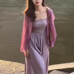 国风气质雪纺防晒衣女夏季配吊带裙子外搭小披肩开衫外套薄款罩衫